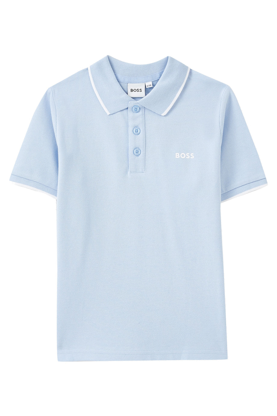Logo Detaylı Polo Yaka Tişört - Açık Mavi