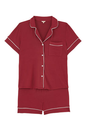 Gisele Kısa Pijama Takımı - Kırmızı