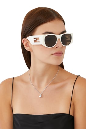 Retro Fendi Baguette Asetat Güneş Gözlüğü