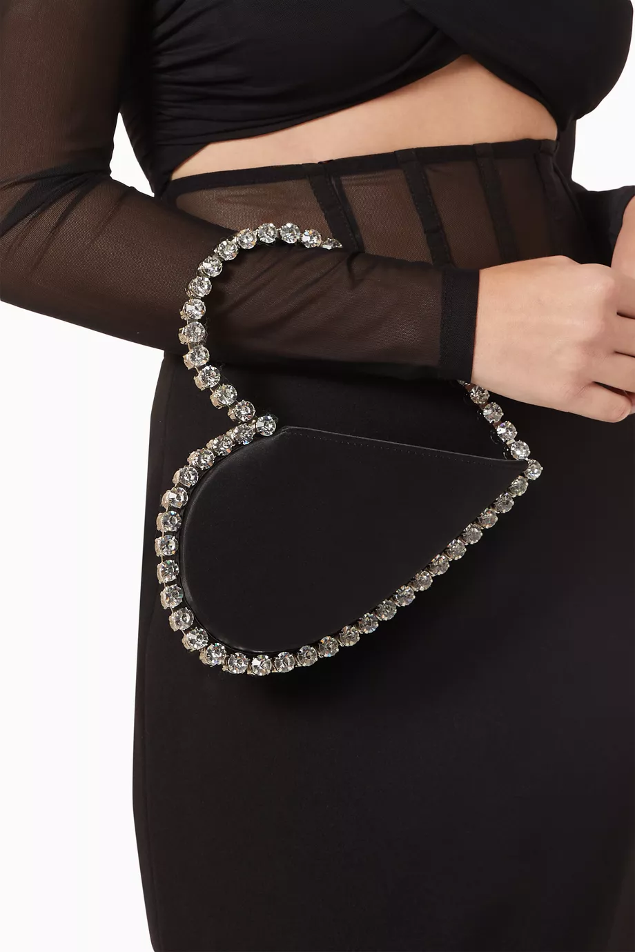 Saten Small Love Çanta, Swarovski Kristalli & Zarif Siluet