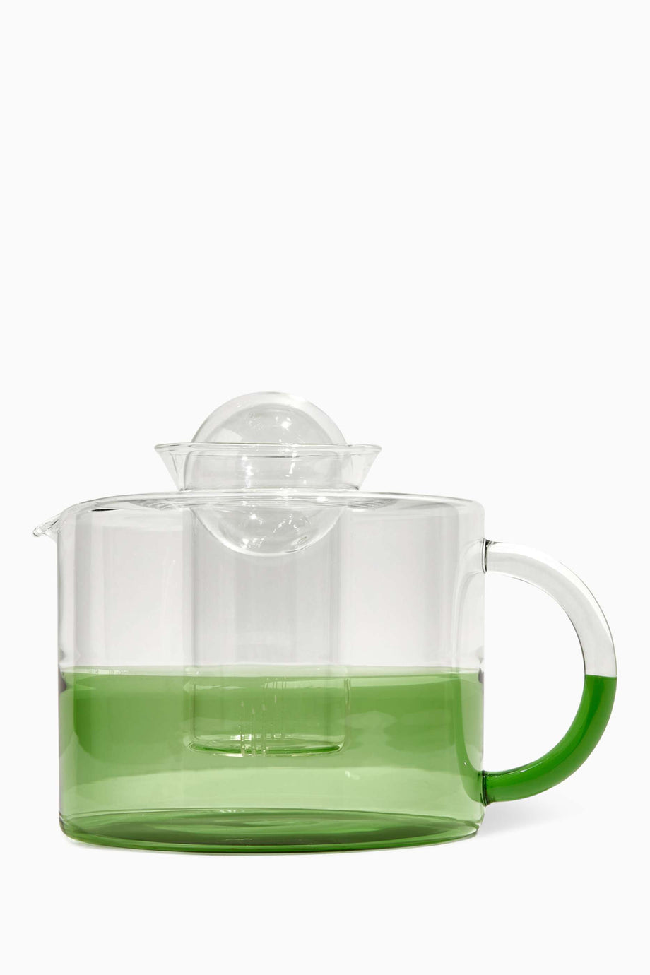 İki Tonlu Cam demlik Modern Tasarım Borosilikat Cam 1350ml Kapasiteli