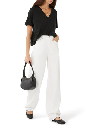 Şık Off-White Denim Pantolon - Her Tarza Uygun