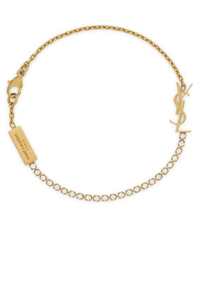Altın Metal & Kristal Cassandre Charm Bilezik