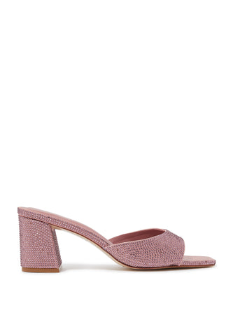 Dia 65 Blok Topuklu Mules - Pembe