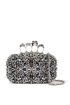 Zincirli Knuckle Clutch Çanta