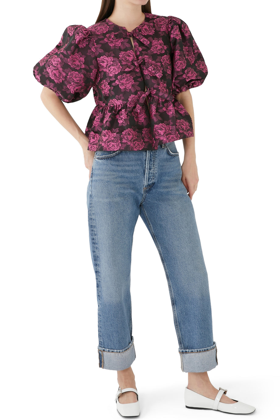 Sergio Rossi SR Twenty Deri Balerin Ayakkabılar