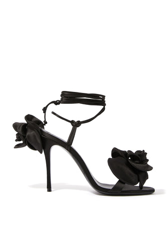 Çiçekli Saten 105 Sandaletler