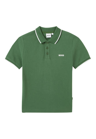 Logo Detaylı Polo Yaka Tişört - Bej Haki