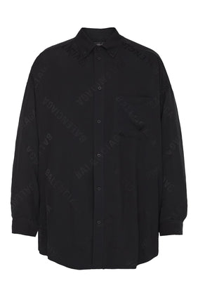 Balenciaga Diagonal Desenli Şifon Gömlek
