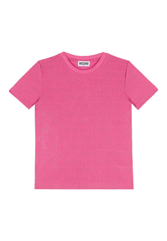 Çocuklar İçin Logo Baskılı Tişört - Pembe
