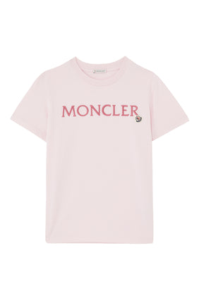 Moncler Logolu Pembe Tişört - Şık ve Dayanıklı
