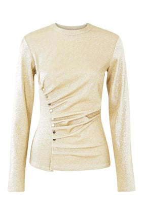 Asimetrik Metalik T-Shirt