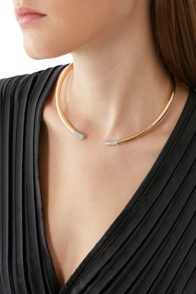 Vintage Tarzı 14K Sarı Altın ve Pırlanta Kolye
