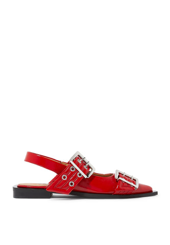 Şık Geniş Kemerli Balerin Ayakkabılar