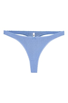 Organik Pamuklu Dantel Tanga