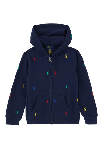 Çocuk Kapüşonlu Fermuarlı Hoodie - Lacivert