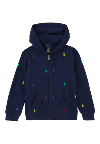 Kız Çocuk Fermuarlı Kapüşonlu Sweatshirt