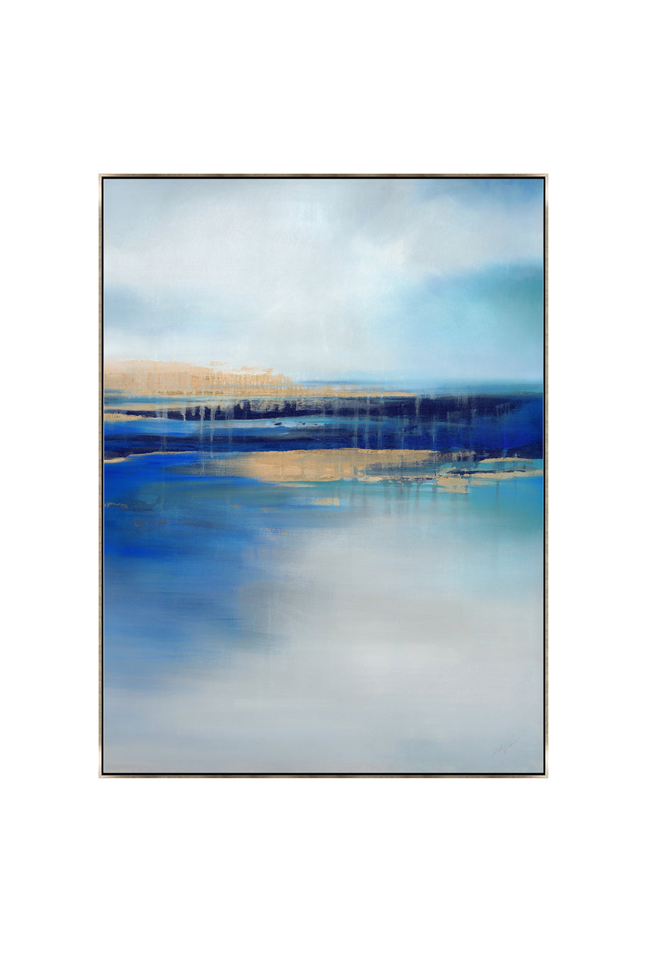 Oceanside Blues II Tablosu  Sahil Esintili Modern Sanat