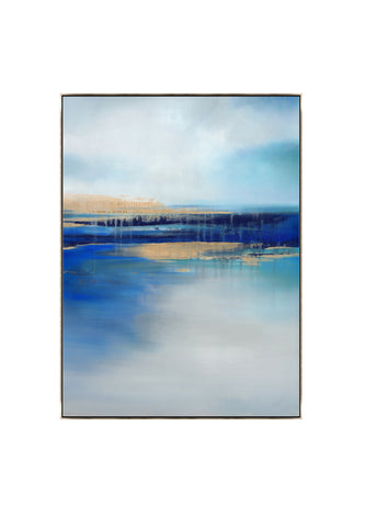 Oceanside Blues II Tablosu  Sahil Esintili Modern Sanat