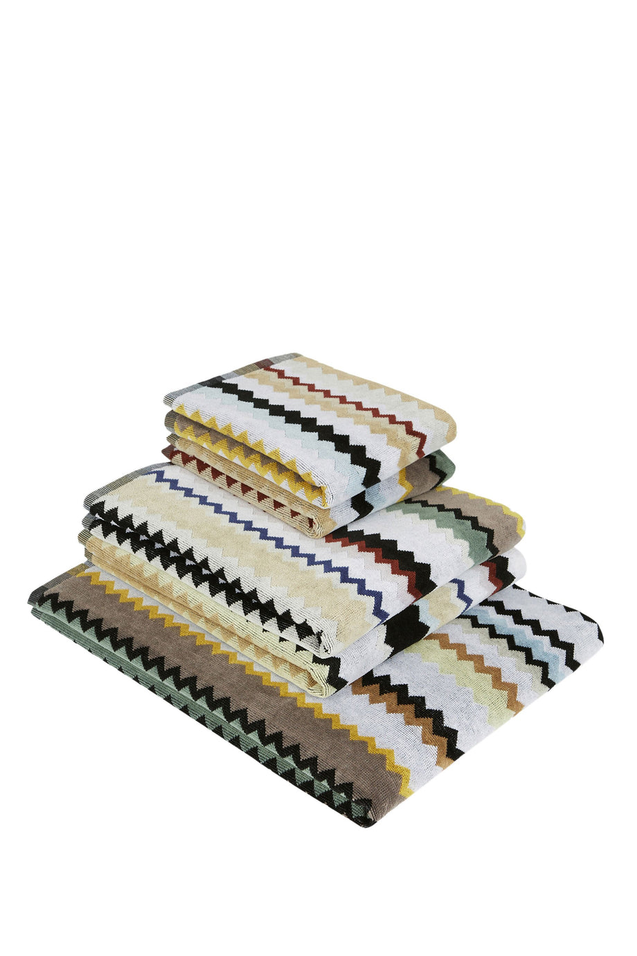 Curt 160 Havlu 5'li Set, %100 Pamuk, Şık Zikzak Desen