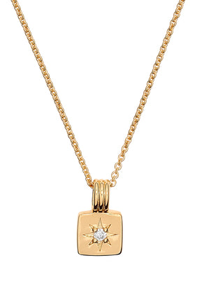 Mini Yıldız Ridge Kolye, 18k Altın Kaplama & Zirkon