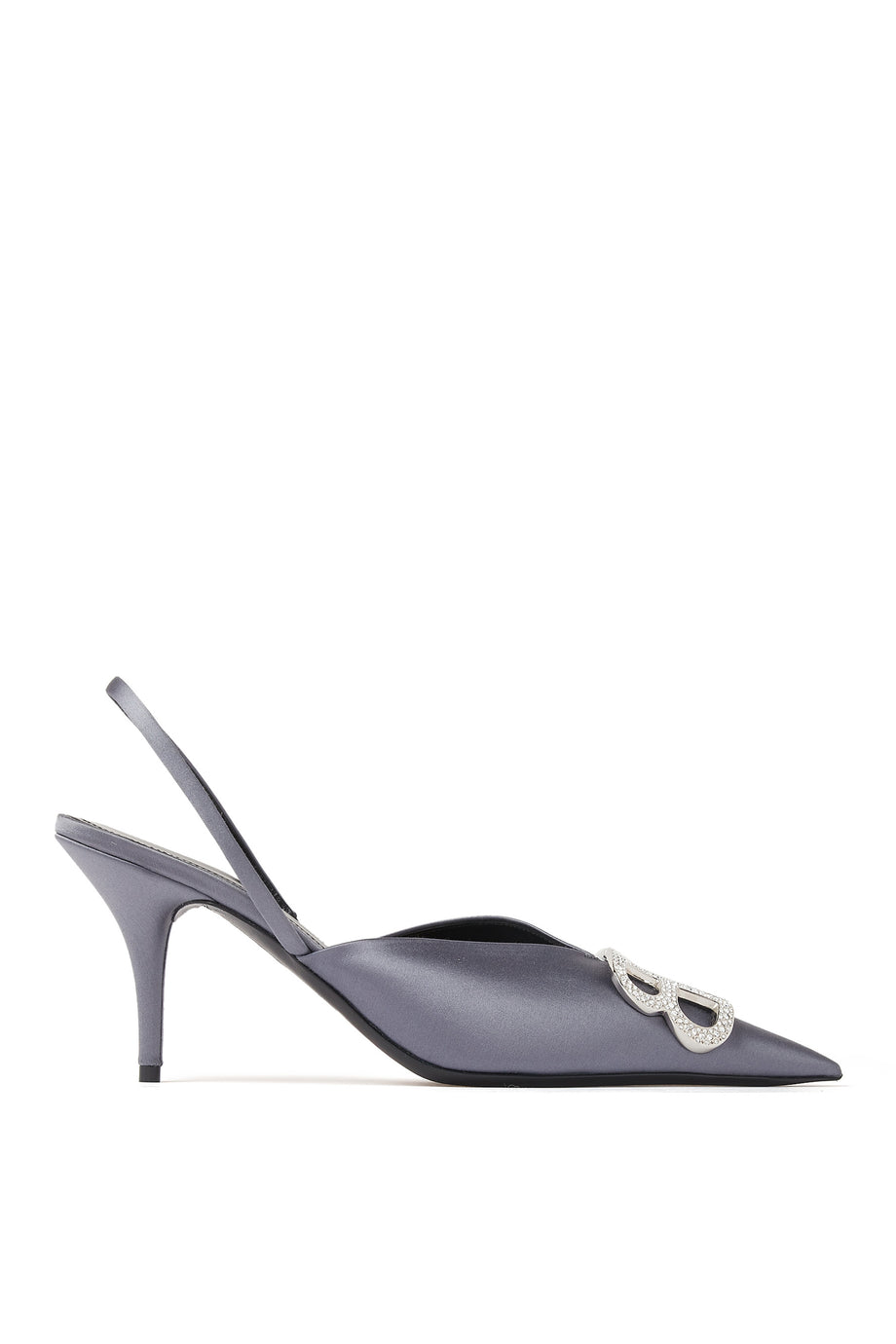 Balenciaga Knife BB İpek Slingback Topuklu Ayakkabı