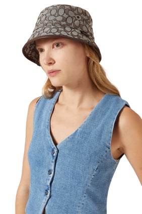 Coach İmza Jakarlı Şapka - Kahverengi