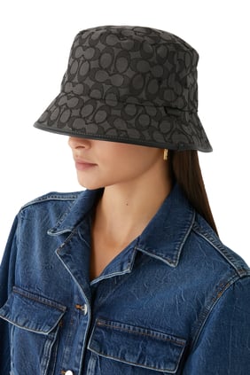 Coach İmza Jakarlı Şapka - Koyu Gri