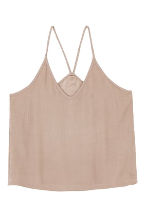 L'couture Embody Plisse Cami - Taupe Renkli Rahat Üst