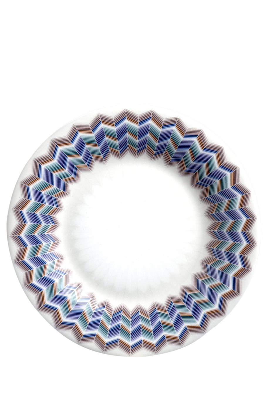 Jarris Zig-Zag Tabak Şık Kemik Porselen, 3D Desenli, 15.5 cm