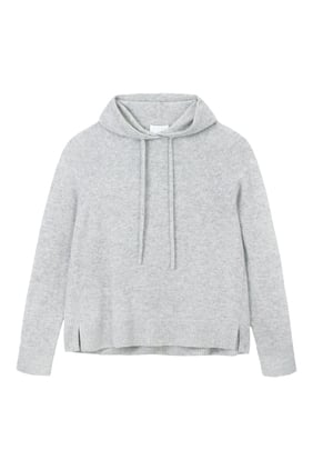Yünlü Ribana Arka Kapüşonlu Hoodie