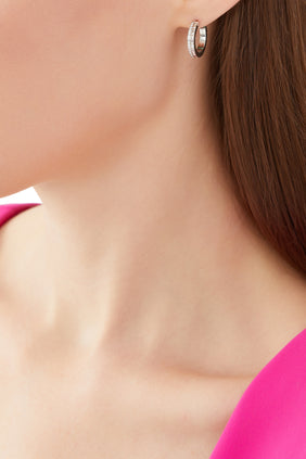 Boucheron Quatre Radiant Edition Altın Küpe - Beyaz Altın & Pırlanta