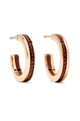 Boucheron Quatre Classique Halka Küpe, 18k Altın ve PVD