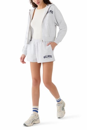 Wellness Ivy Kısa Fermuarlı Kapüşonlu Sweatshirt
