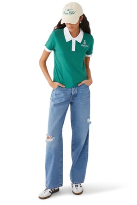 Kadın Retro Stil Vendome 70'ler Polo