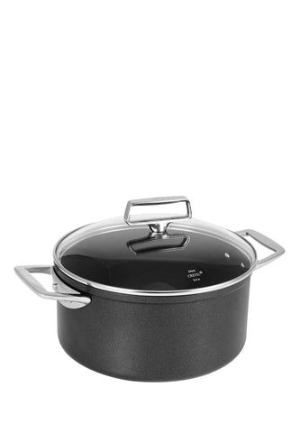 Castel Pro Derin Tencere PFOA ve PFOS İçermeyen, Cam Kapaklı