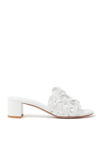Gianvito Rossi Amalfi 45 Beyaz Mules