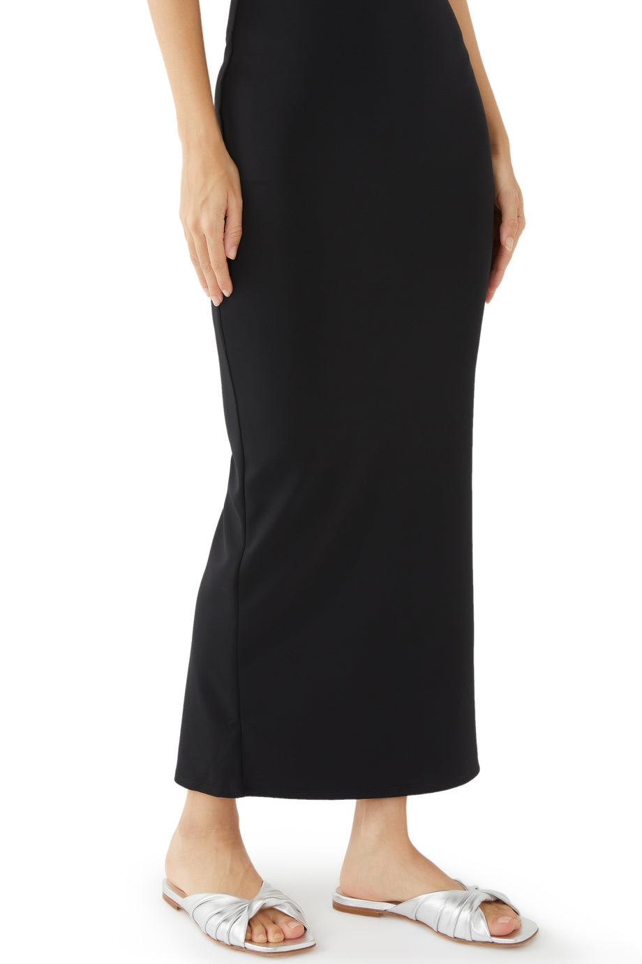 Selene Düğüm Deri Terlik - Gümüş