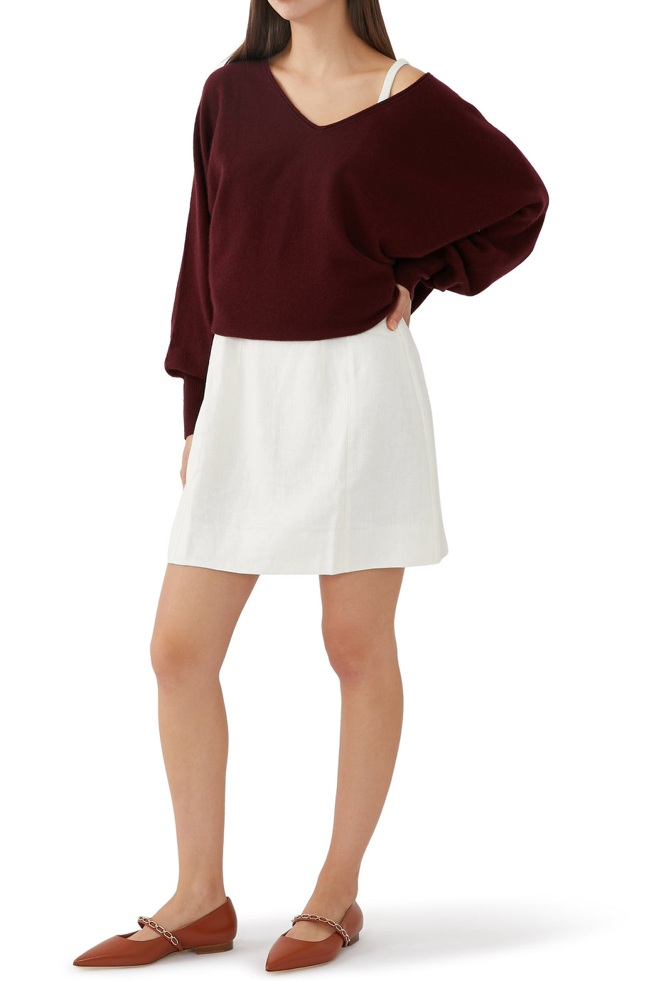 Virna Deri Düz Topuklu Ayakkabı