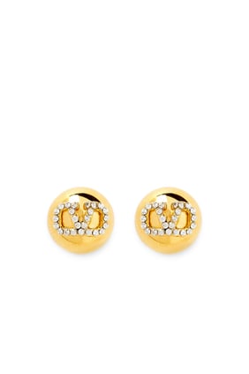 VLOGO İmza Metal ve Swarovski® Kristal Küpe