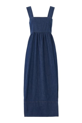 Hafif Taş Yıkama Şekilli Elbise