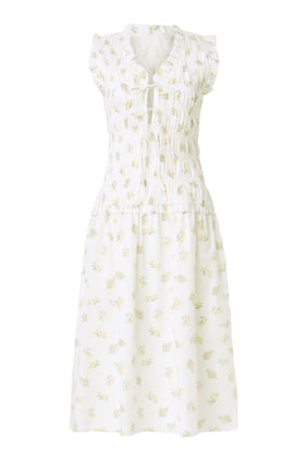 Dion Çiçek Desenli Midi Elbise
