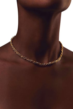 Corde Torsade Kolye, 18k Karışık Altın