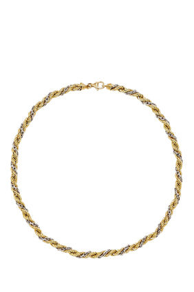 Corde Torsade Kolye, 18k Karışık Altın