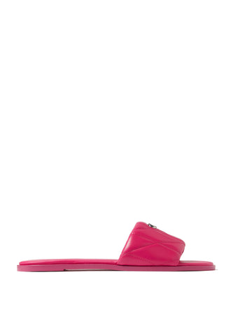 Holly Yastıklı Deri Sandalet - Orta Pembe