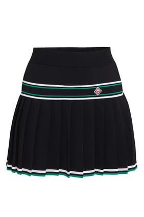 Şık Pleated Çizgili Etek