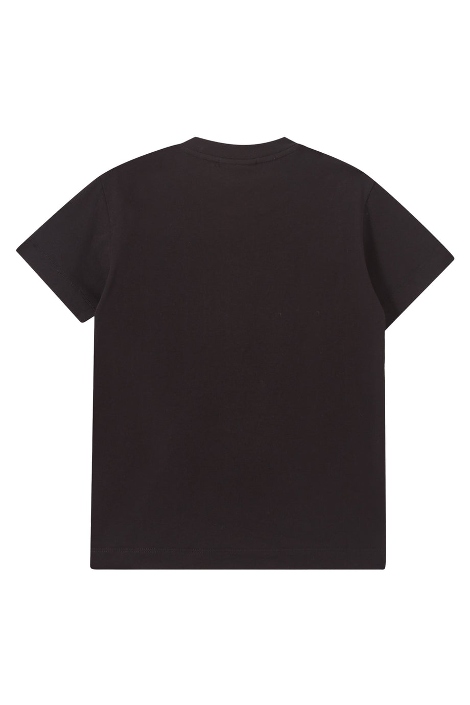 Çocuk İşlemeli Logolu Pamuk Tişört - Siyah