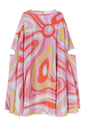 Marmo-Print İpek Kaftan