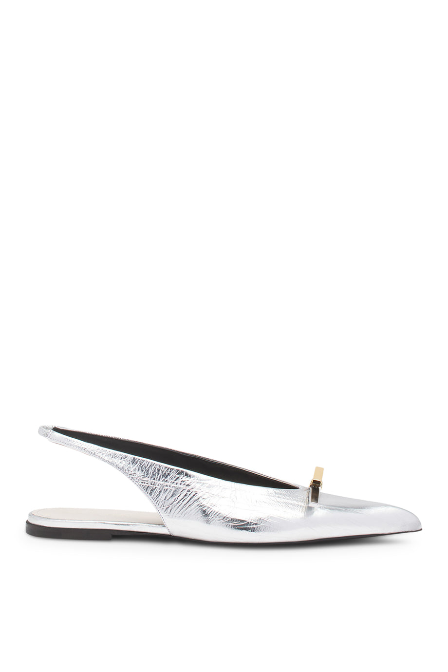 Lanvin İkili Fiyonk Metalik Deri Slingback Mules