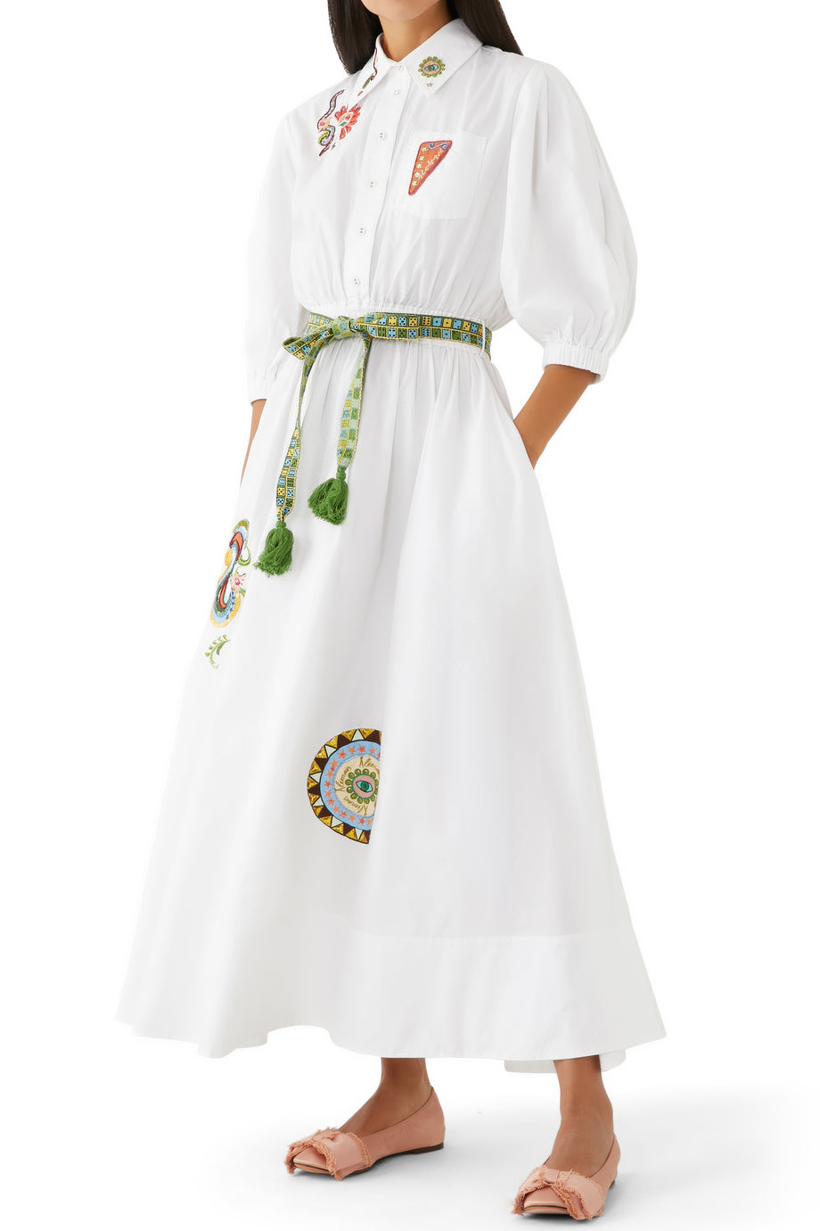 Saten Fiyonk Detaylı Balerin Ayakkabıları